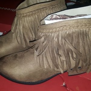 Fringe booties